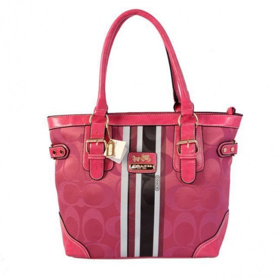 Coach In Signature Medium Pink Totes BEZ Coach In Signature Medium Pink Totes BEZ